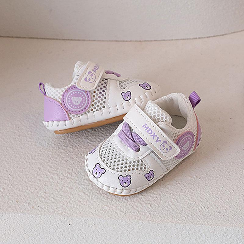Soft-Sole Mesh Breathable Walking Shoes for Infants Summer Baby Sandals 0-18 Months, Unisex Hollow-Out Slippers