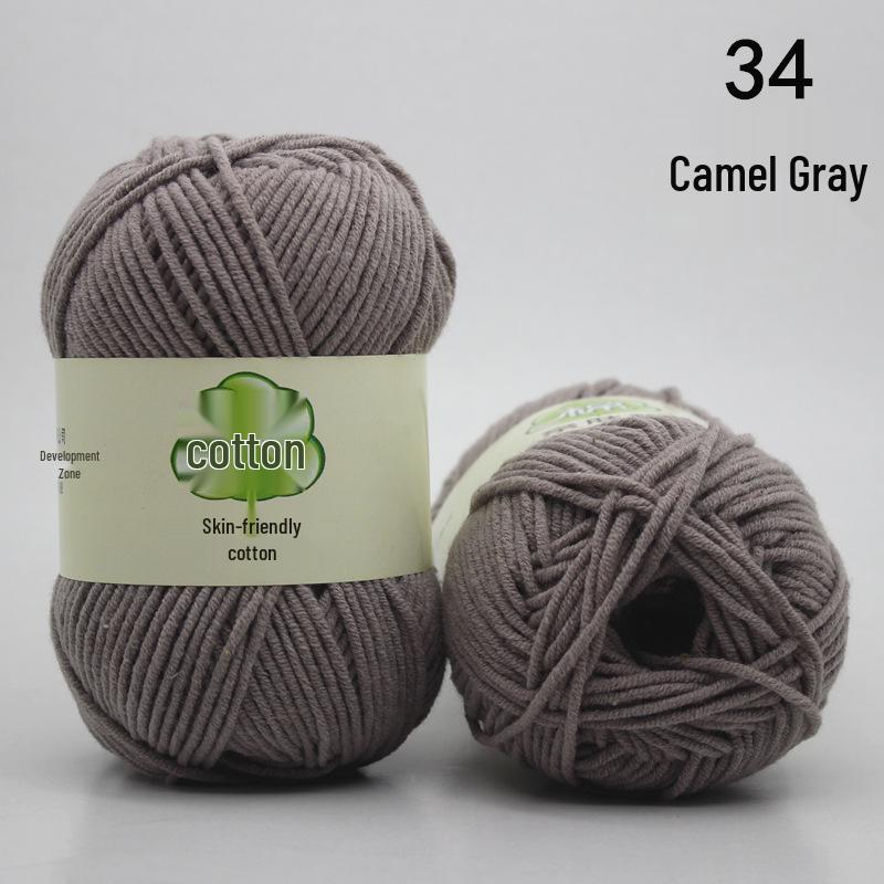 Combed 5-Ply Milk Cotton Yarn for DIY Knitting & Crochet - Medium-Thick Scarf & Blanket Material Pack