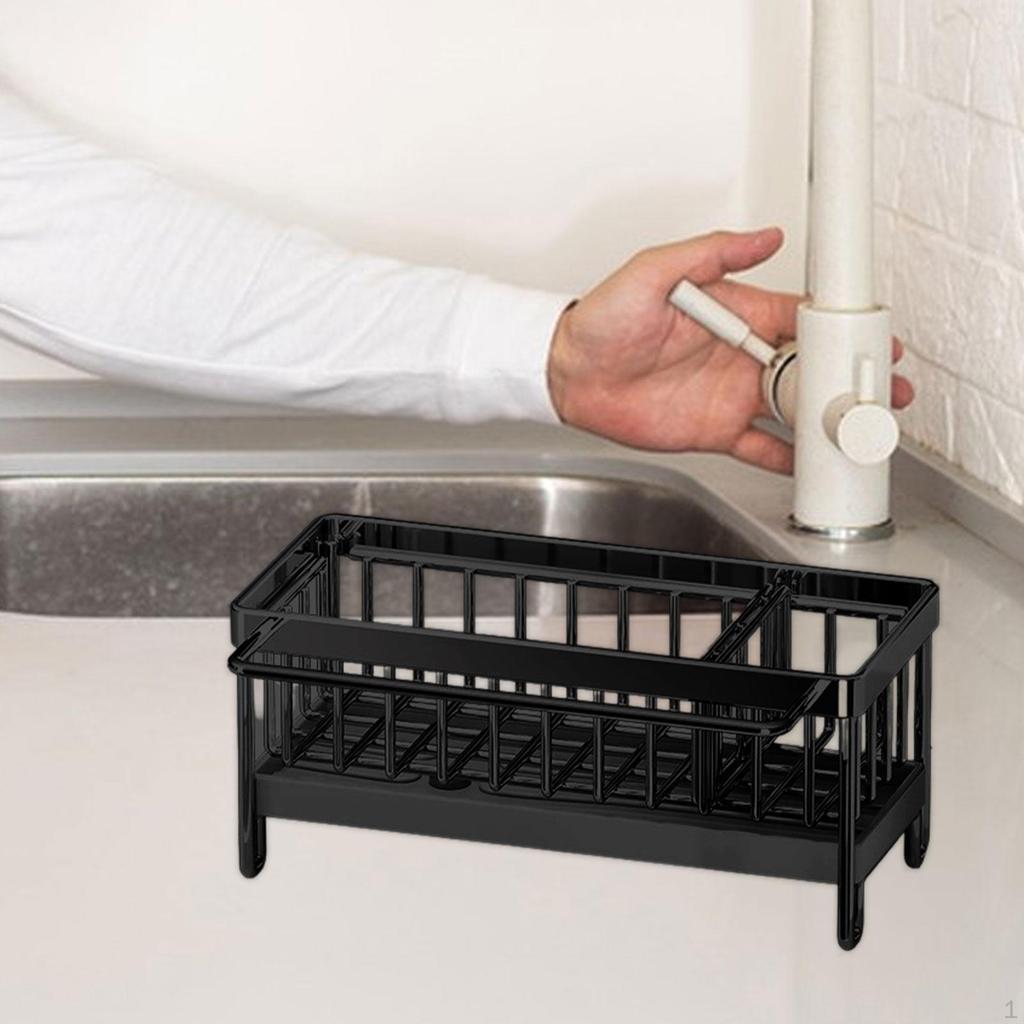 Kitchen Sink Sponge Holder Organizer Multipurpose Drain Storage Rack Stainless Steel
