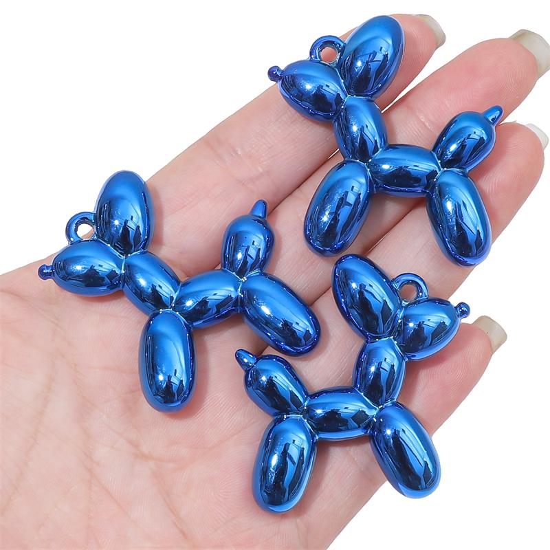 

1/2 шт. акриловый гальванический УФ-шар подвеска в форме собаки подвески для изготовления ювелирных изделий своими руками серьги-браслеты 42x43mm 2pcs королевский синий