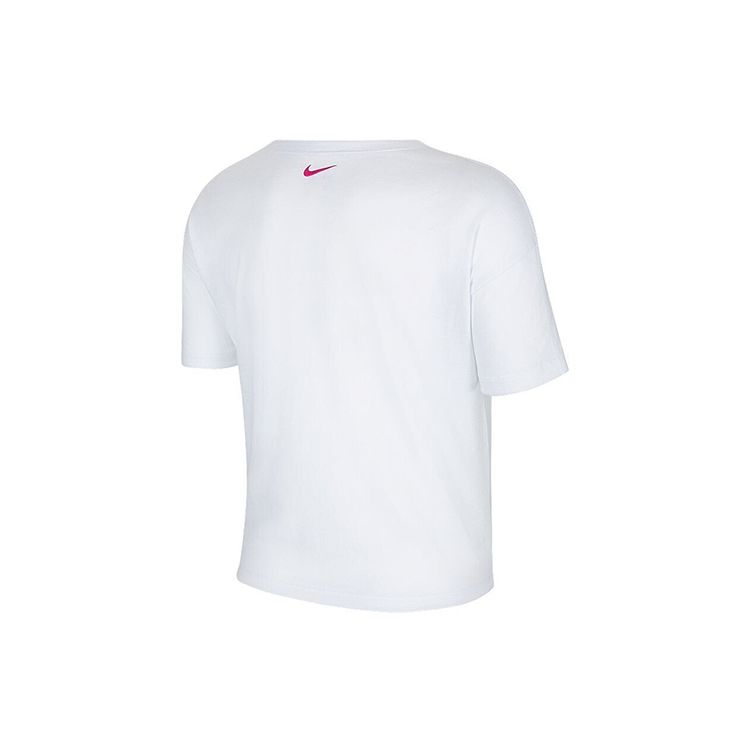 Nike Miler Printed Breathable Crew Neck Short Sleeve T-Shirt Women Tops White CT6971-100
