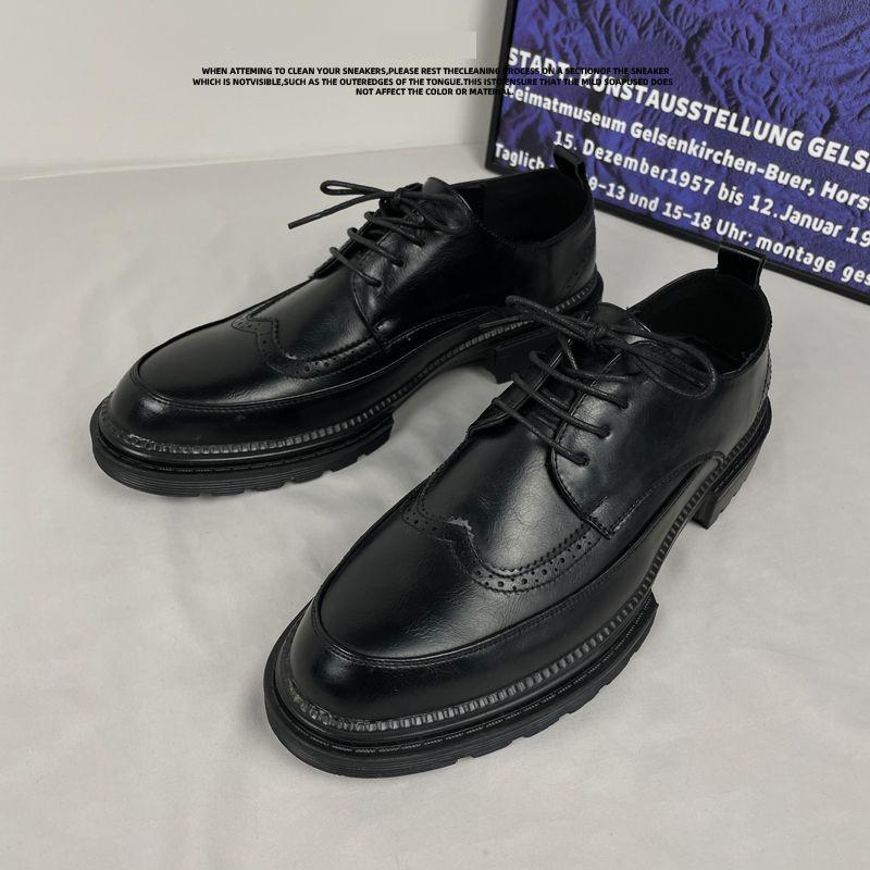 Mens Black Brogue Derby Shoes CasualStyle Oxford Office Wedding Daily Wear