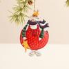 Cute Handmade Snowman Hanging Model Hanging Cartoon Christmas Tree Decor with Lanyard Iron Party Decoration New Year Party