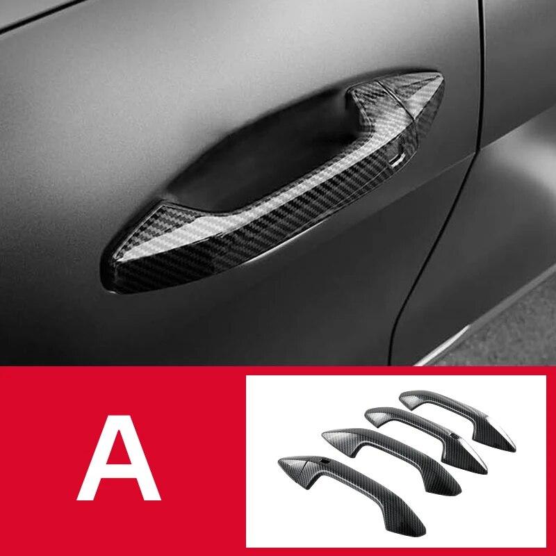 

Для Kia Sportage NQ5 автомобиль Pegangan Pintu Mangkuk Pintu накладка авто ручка дверная чаша аксессуары углеродное волокно ABS A 4pcs