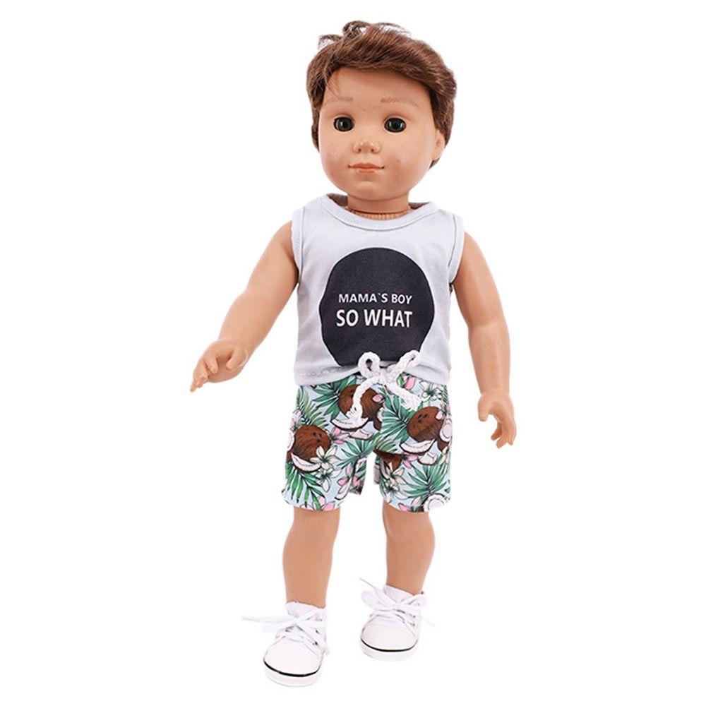 Summer Suit Boy Doll Cloth Short Sleeve 18 Inch Doll Cloth Cute   Boys and Girls