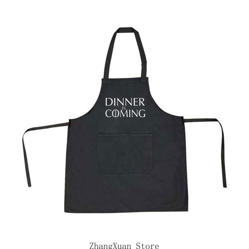 Black Apron Adjustable Bib Apron with 2 Pockets Chefs Apron Kitchen Cooking Aprons Restaurant Aprons for Women Men Gifts