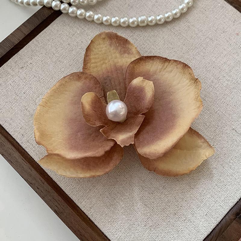 2024  Butterfly Orchid Flower Hair Clip Girl Hairpin Seaside Vacation Headwear Hair Accessories Side Clip Hair
