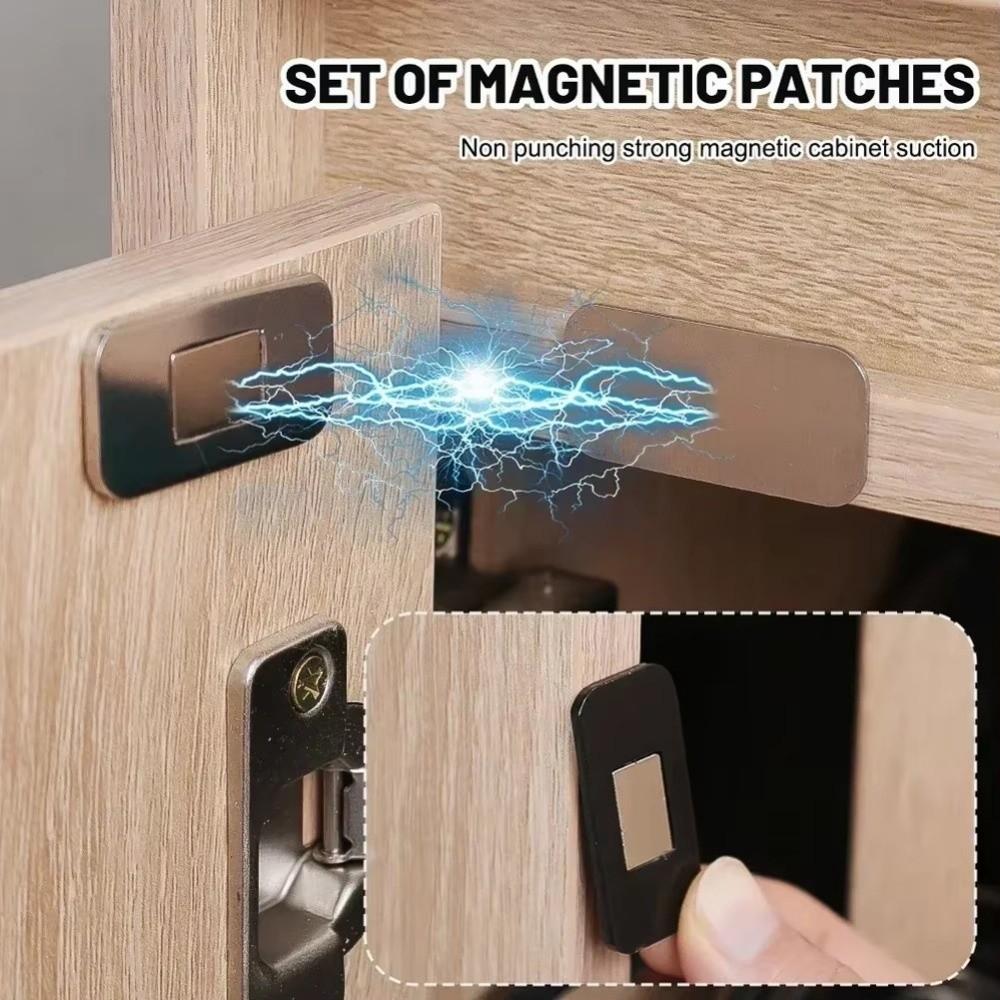 6Pcs/set Strong Magnetic Cabinet Catch Invisible Design Door Attraction Patch  Furniture Door