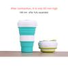 Retractable Silica Gel Coffee Cup Simple Solid Color for Travel Office
