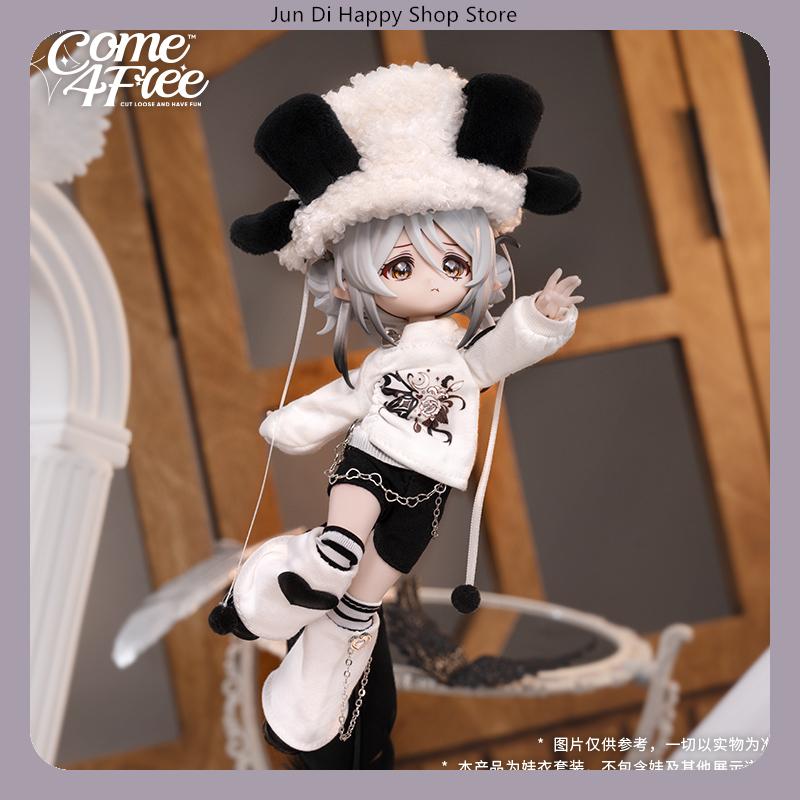 COME4FREE 1/12 BJD Doll Clothes Daily Series Two Mirrors Aries Style Outfit Set for OB11 Doll Clothes