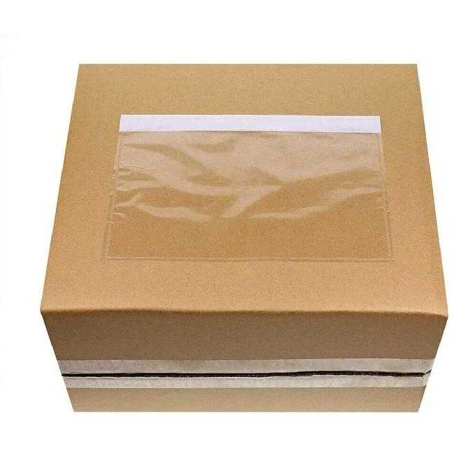 BEUYI Clear 7.5'' x 5.5'' Packing List Envelopes, Adhesive Shipping Label Pouches/Sleeves (50 Pack)