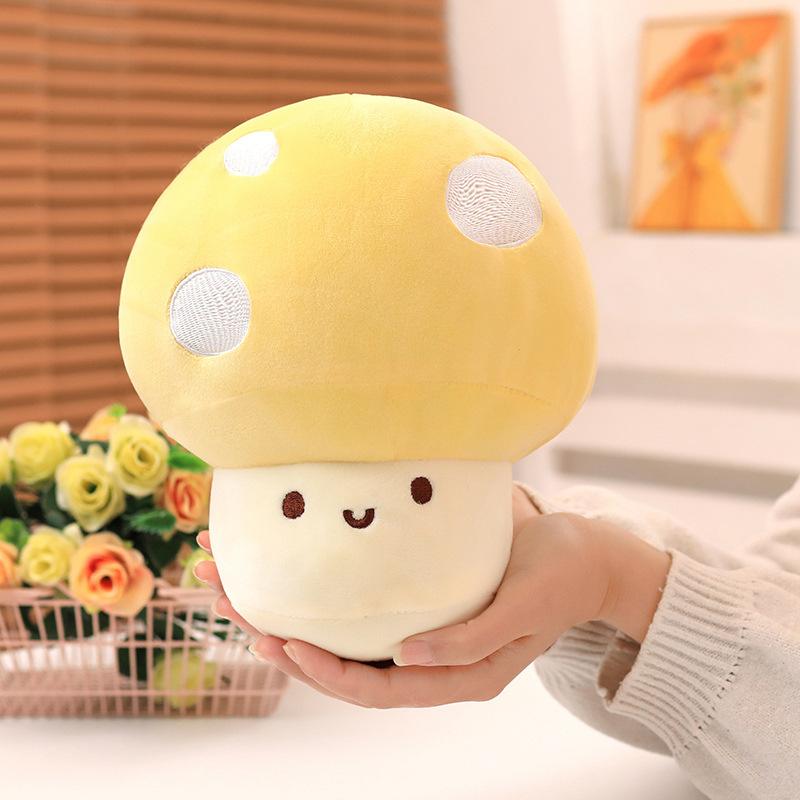 Cute Expression Little Mushroom Doll Plush Toy Red Mushroom Doll Girl Bag Keychain Pendant