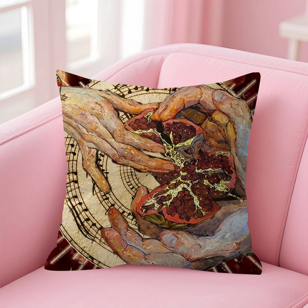 Fruit Pomegranate Painting Pillow Gifts Home Office Furnishings Bedroom Sofa Car Cushion Cover Case 45x45cm