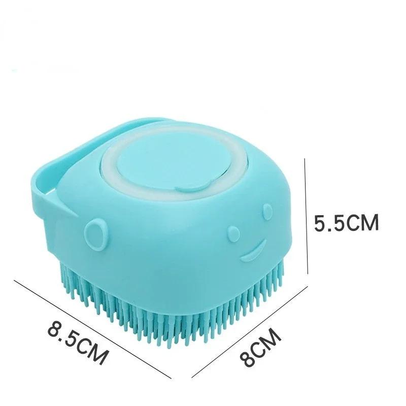 

Bathroom Puppy Big Dog Cat Bath Massage Gloves Brush Soft Safety Silicone Pet Accessories for Dogs Cats Tools Mascotas Products синій