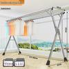 201 Stainless Steel X-Type Telescopic Clothes Drying Rack, Indoor Floor-Standing Model for Household Use