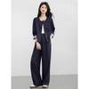 Xinfeiyu Women's Korean Style Commuter Wide-Leg Pants Set