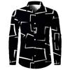 2024 Camisas de Manga Larga para Hombre Tops Lunares Solapa Manga Larga Ropa Corte Regular Estampado de Lunares Botón Camisa Casual para Hombre