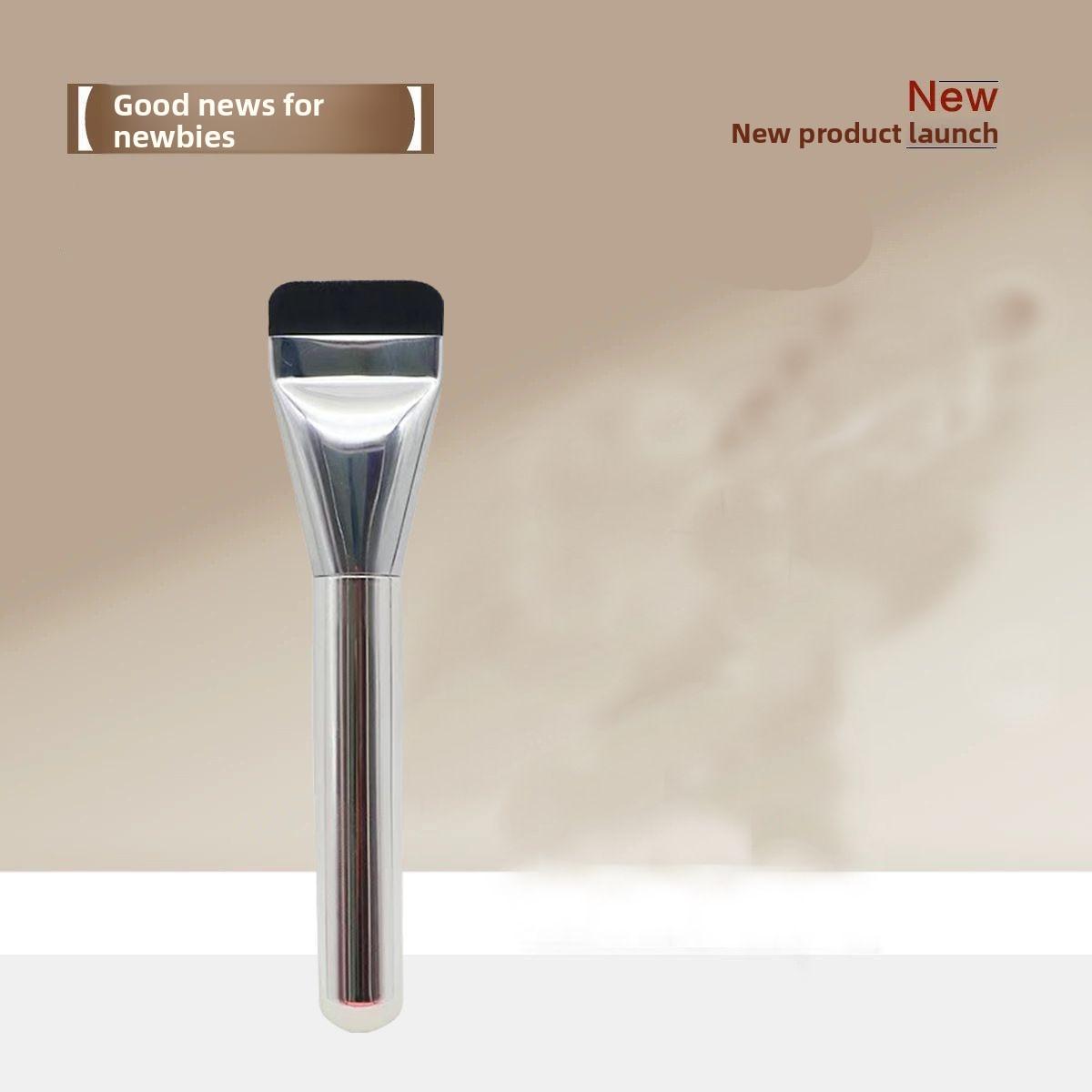 

1 шт. Легкая ультратонкая кисть для тональной основы, Тонкая и непылящая кисть для маски с плоской головкой, Бесследная кисть для макияжа консилера и жидкой тональной основы 1PCS серебряный