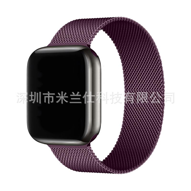 Milanese Loop Band for Apple Watch S11 Ultra2 SE 10 9 8 7 6 5, Metal Magnetic Clasp Replacement Strap, Silver 42/44/45/46/49mm