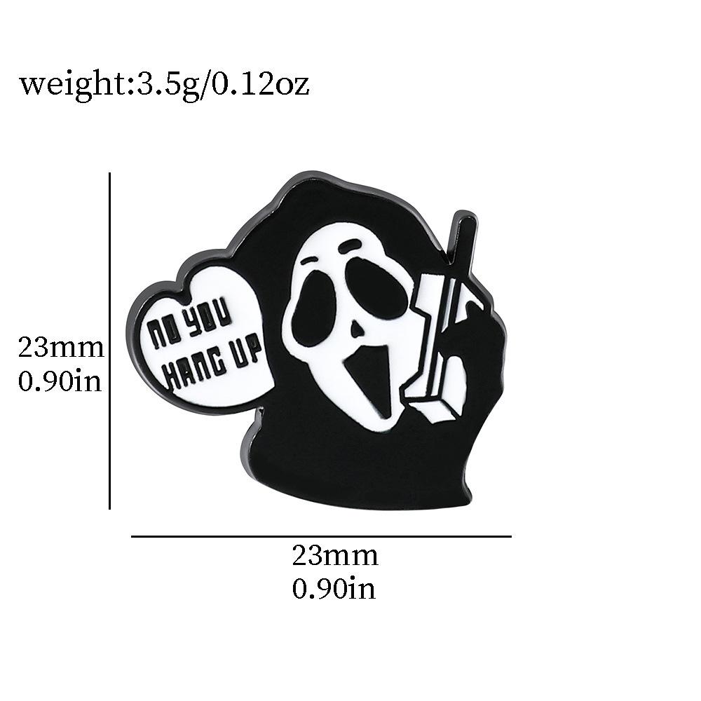 Versatile Skull Halloween Horror Movie Metal Badge For Occasions All