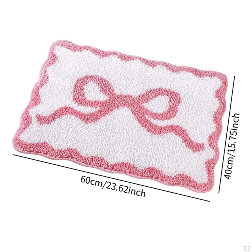 Bath Mat, Irregular Shower Toilet Soft Absorbent, Non-Slip, Washable, Bathtub