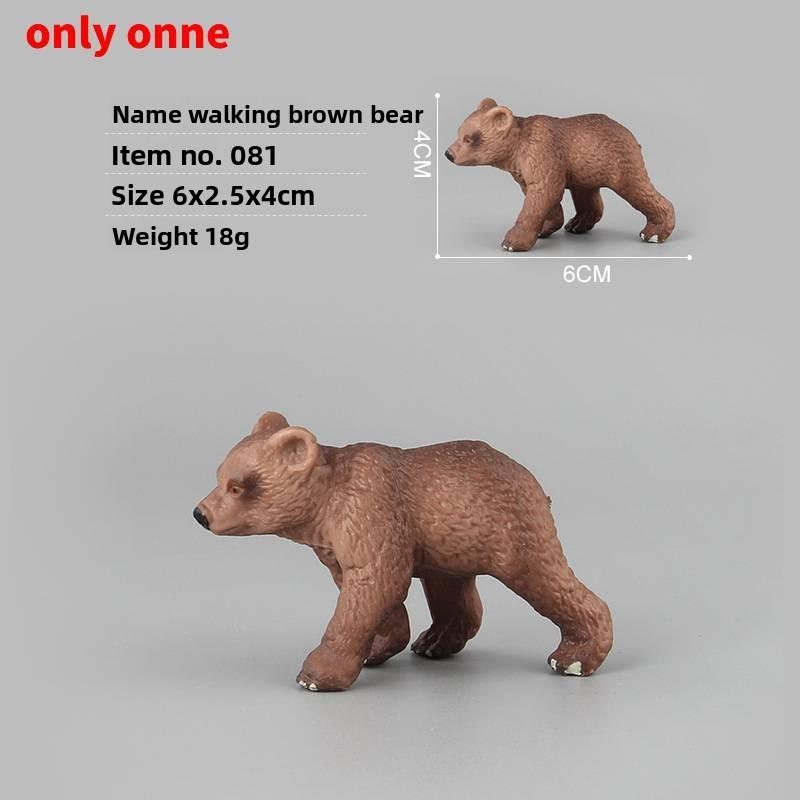 

Wild Brown Bear Pvc Figurine Collection With Realistic Design For Young Children Walking Little