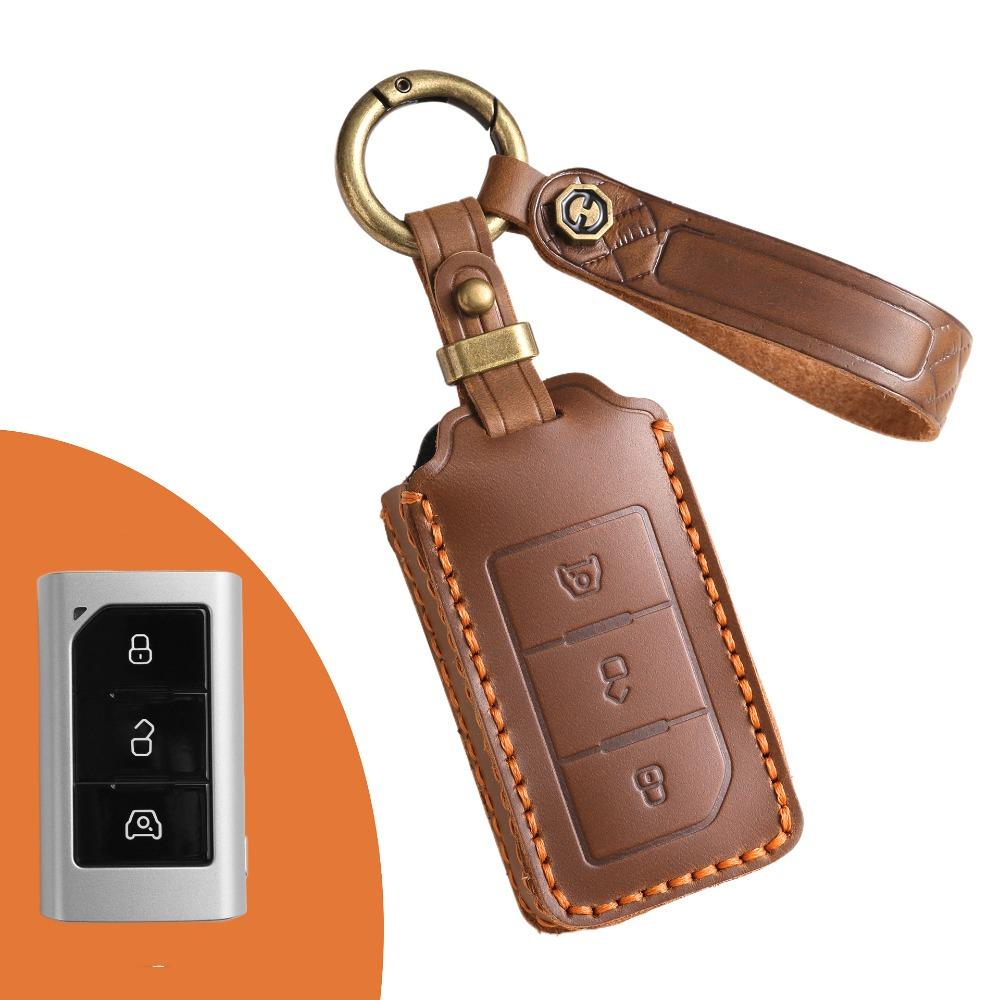 

Кожаный чехол для ключа для Beijing Auto 212 2024 212T01 Чехол для ключа с пультом управления Автоаксессуары коричневый