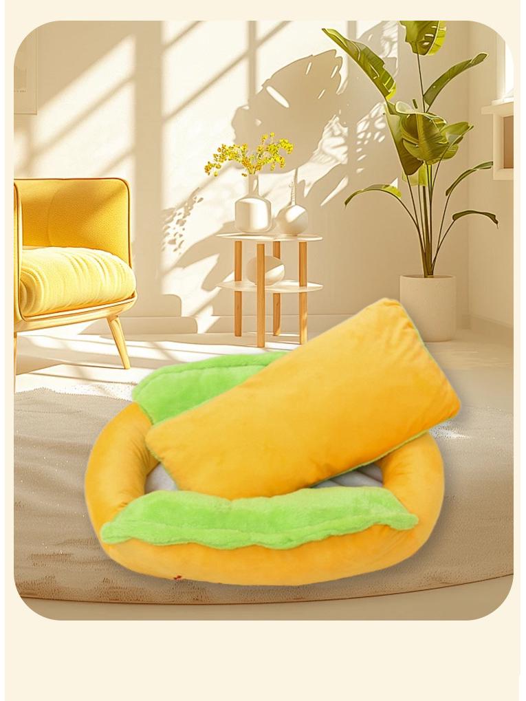 Hot Dog Shaped Pet Bed: Super Soft, Warm, and Universal for Cats and Small Dogs