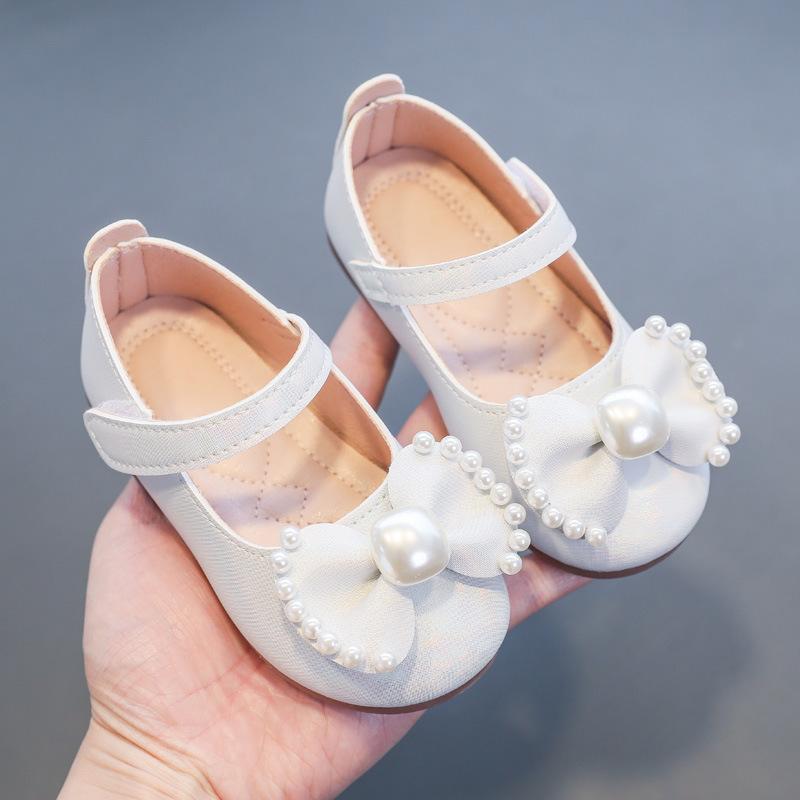 

Обувь для девочек, Кожаная обувь, Туфли принцессы, Туфли на мягкой подошве, Тонкие туфли, Лето, Жемчуг, Бантики, Детская обувь, Маленькие кожаные туфли 25