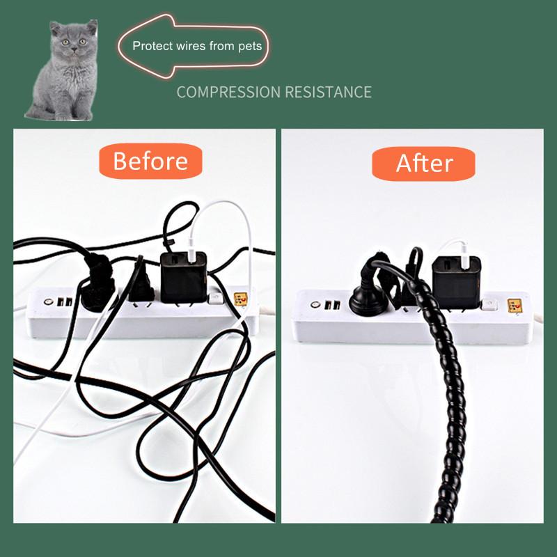 1/2/5M Winding Tube 8/10/12/16/20 mm Wire Organizer Cable Protection Sleeve Tube Protection Sleeve Spiral Wrap Winding Protector