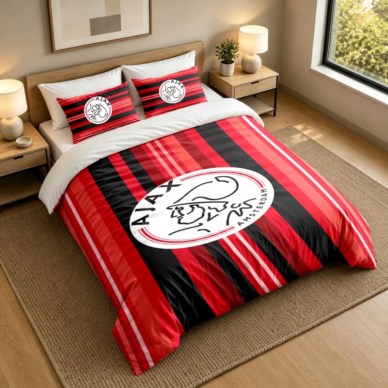 3-Piece Bed Sheet Set with Ajax Design, 1 Flat Sheet and 2 Pillowcases for Bedroom