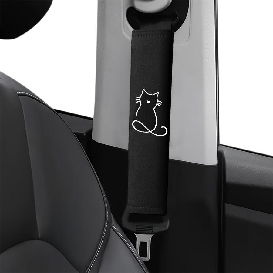 

Fine Knit Cat Seat Belt Shoulder Pad, Soft Anti-Choke Seat Cover, Comfortable and Soft Protector 1PCS