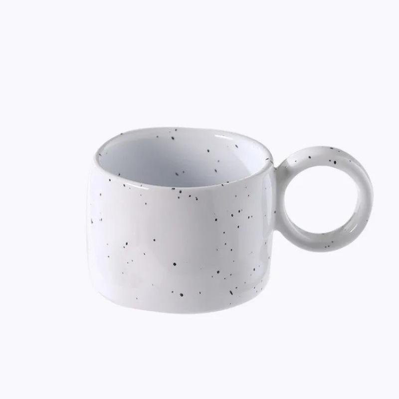 JUSTINLAU Ceramic Mug Valentine's Day Gifts Breakfast Coffee Milk Oat Cup Creative Couple Cup with Handle Home/Office Water Cups