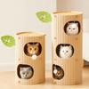Tree Hole Cave Cat Bed Multi-layer Cats Tunnel Condo Cat Castle House  Scratching/sleeping/playing