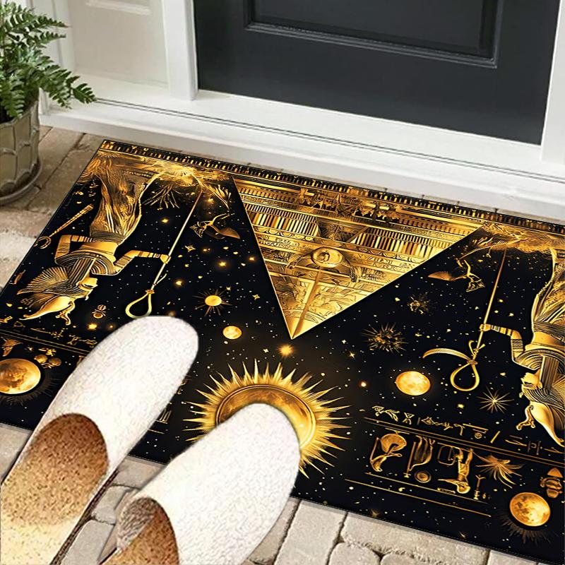 Ancient Egyptian Pharaoh Office Rug Chair Mat, Game Carpet, Suitable for Front Door, Bedroom, Living Room, Desk, Holiday Gift