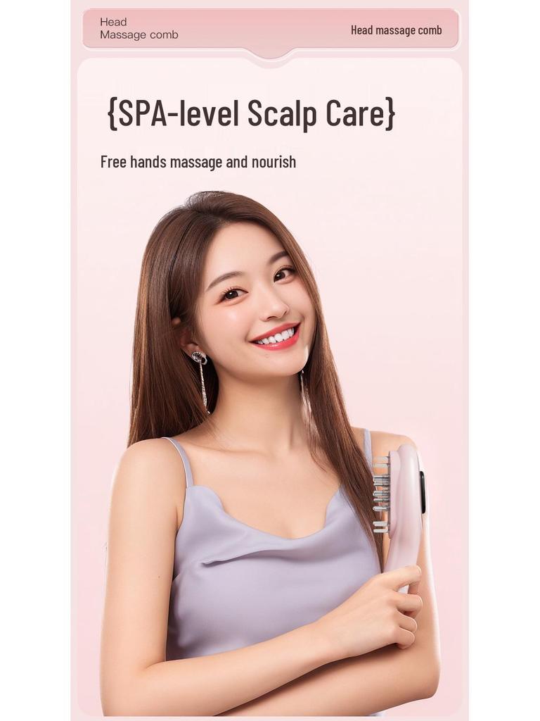 Electric Anti-Hair Loss Massage Comb with Light Therapy for Hair Growth and Vibration
