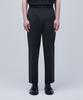 Musinsa Standard Recycled One-Tuck Relaxed Tapered Hidden Banding Crop Slacks [Charcoal Gray]