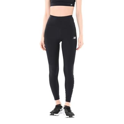 Leggings New Balance Utility Graphic Pretas de Cintura Alta, 25 polegadas (WP51203), Mulheres,