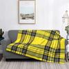 Manta de Tartán Rojo Clan Stewart, Manta de Franela Ultra Suave a Cuadros Ligera Decoración del Hogar Manta de Forro Polar para Hombres Mujeres Niños