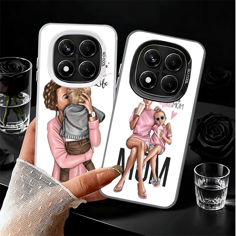Baby Mom Girls Soft Phone Case for Samsung Galaxy S24 S25 FE S26 Edge S23 Ultra S22 Plus S21 + Shockproof Cover Back Shell
