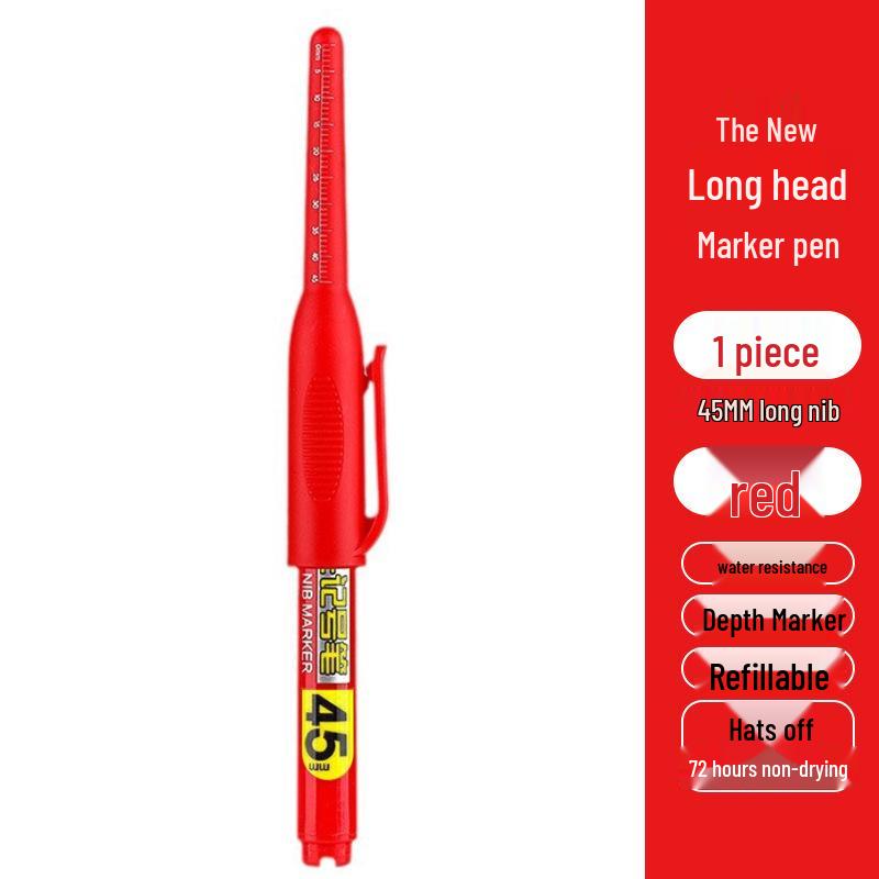 72-Hour Cap-Off Long-Tip Woodworking Marker