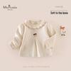 MS.PUALA Toddler Girls' Petal Collar Long-Sleeve Thermal Top
