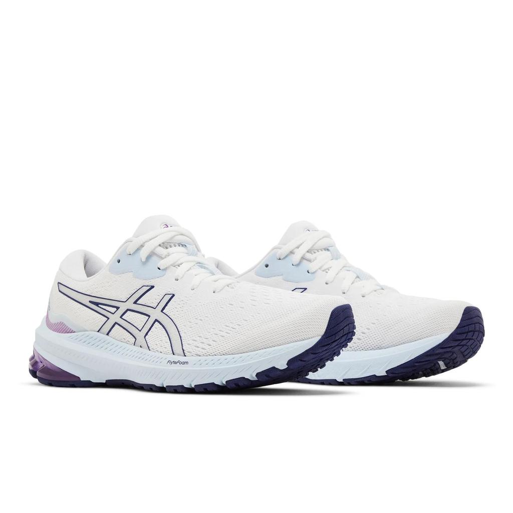 Asics Womens GT 1000 11 'White Dive Blue' (women's sizes) White / Dive Blue Running Shoes 1012B197 101