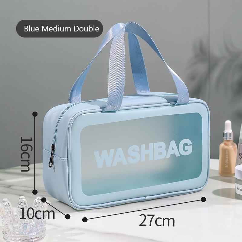 PU Women Travel Storage Bag Cosmetic Bag Makeup Bag Travel Organizer Bags Waterproof Washbag Transparent Cosmetic Cases