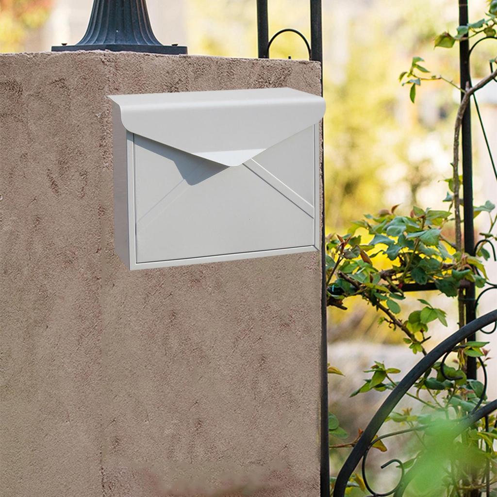 Outdoor Wall Mounted Mailbox Lockable Mail Letter Post Secure Box Postbox