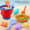 Foldable Sand Bucket & Shovel Set For Kids, Portable Silicone Folding Pail, Summer Outdoor Beach Play Toys For Travel & Camping