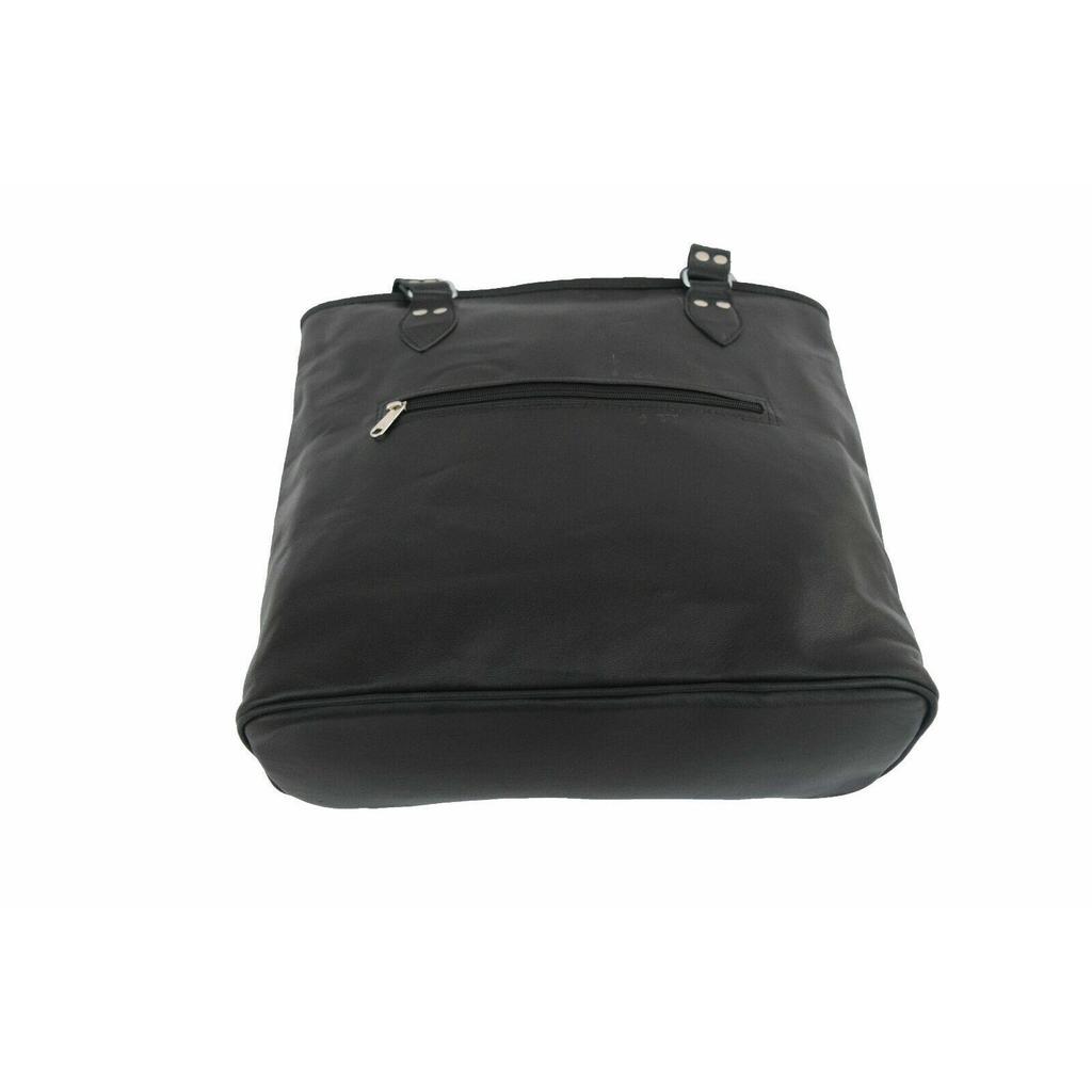 Dámská ručně vyráběná vintage černá kožená kabelka přes rameno, kabelka a taška