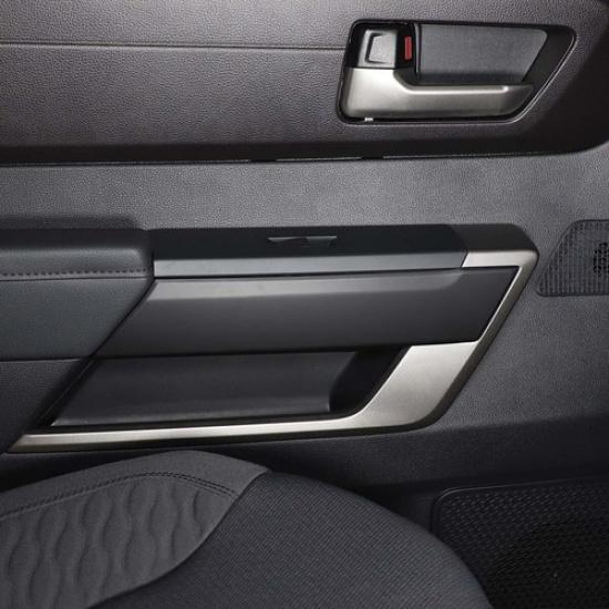 Matte Black Interior Door Armrest Panel Trim Cover For Toyotaa Tundraa