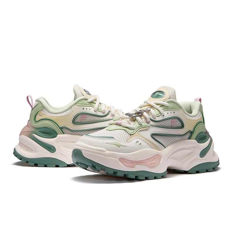Fila Fusion Eva Soft Candy Fashion Casual Height Increasing Low Top Dad Shoes Women sneaker White Green T12W521013FSG