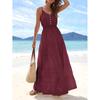 Europe, America 2026 Summer New Simple High Waist and Thin Casual Beach Vacation Suspender Dress